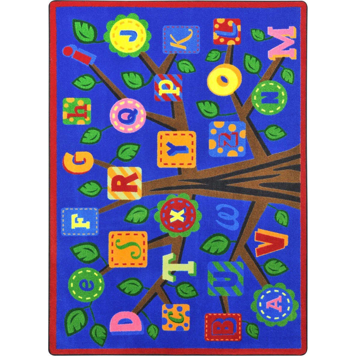 Alphabet Leaves Kid Essentials Collection Area Rug for Classrooms and Schools Libraries by Joy Carpets - SchoolOutlet