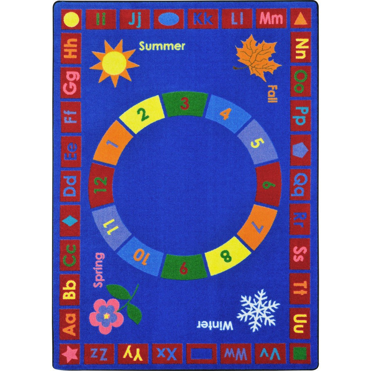Learning Time Kid Essentials Collection Area Rug for Classrooms and Schools Libraries by Joy Carpets - SchoolOutlet