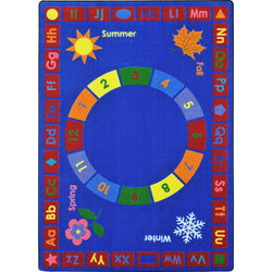 Learning Time Kid Essentials Collection Area Rug for Classrooms and Schools Libraries by Joy Carpets