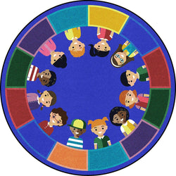 All of Us Together Kid Essentials Collection Area Rug for Classrooms and Schools Libraries by Joy Carpets