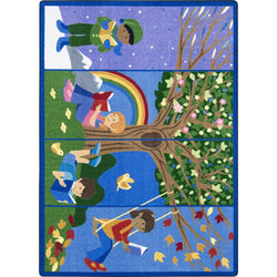 Seasons of Reading Kid Essentials Collection Area Rug for Classrooms and Schools Libraries by Joy Carpets