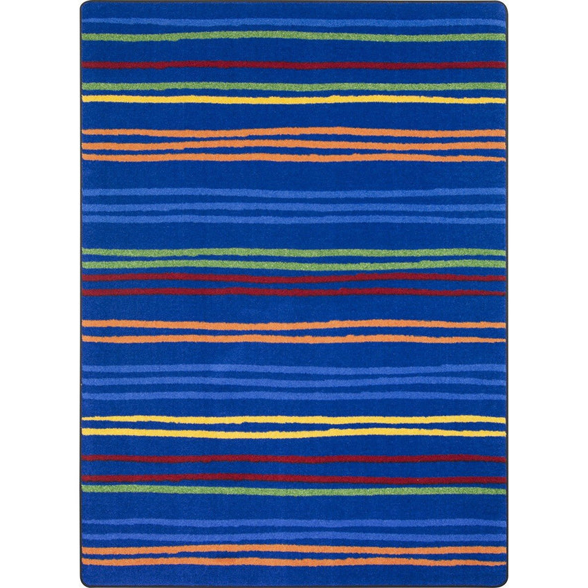 All Lined Up Kid Essentials Collection Area Rug for Classrooms and Schools Libraries by Joy Carpets - SchoolOutlet