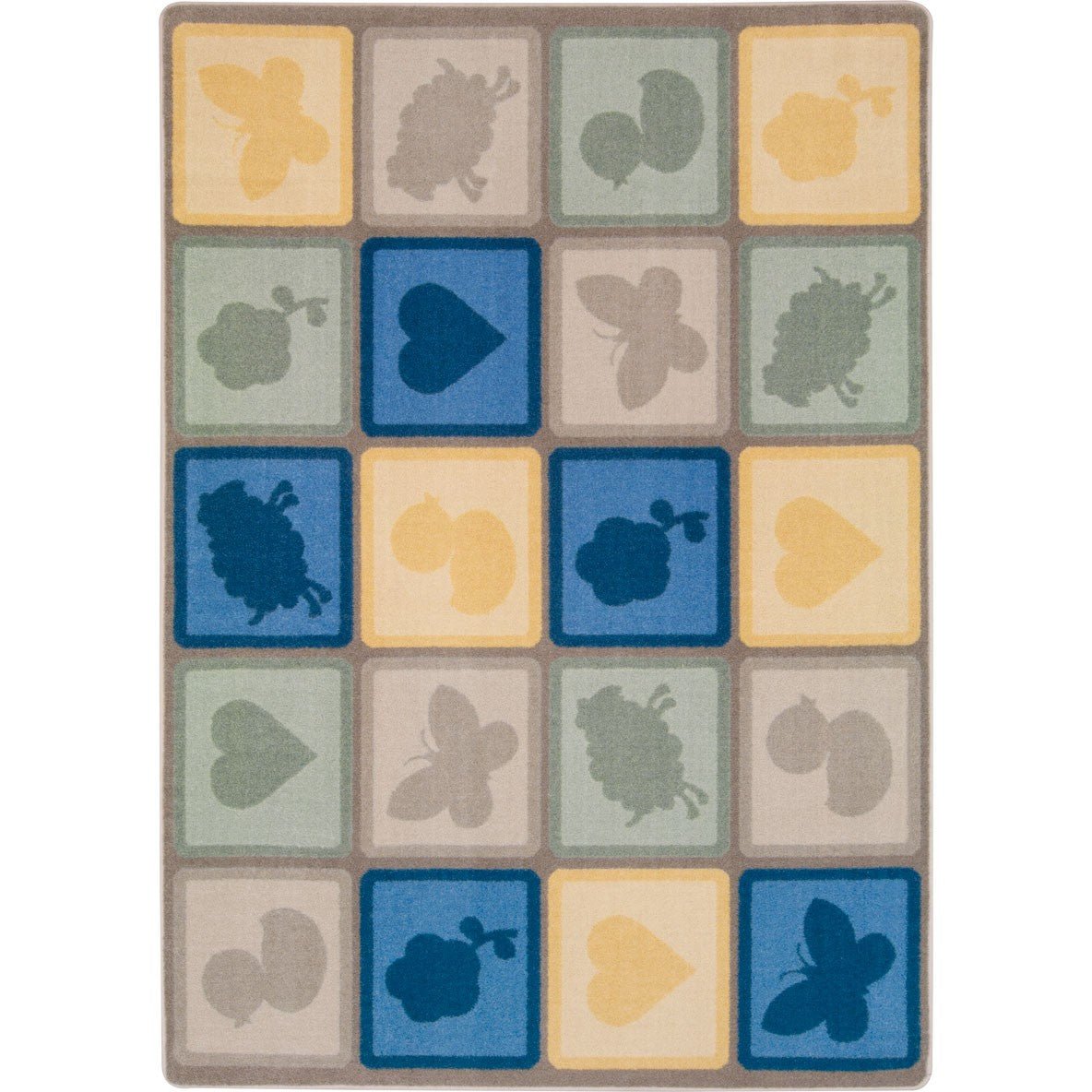 Cuddly Creatures Kid Essentials Collection Area Rug for Classrooms and Schools Libraries by Joy Carpets - SchoolOutlet