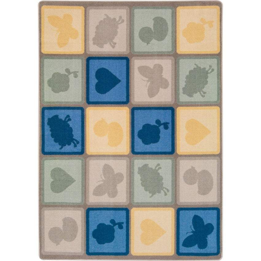 Cuddly Creatures Kid Essentials Collection Area Rug for Classrooms and Schools Libraries by Joy Carpets - SchoolOutlet