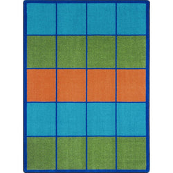 Squares to Spare Kid Essentials Collection Area Rug for Classrooms and Schools Libraries by Joy Carpets
