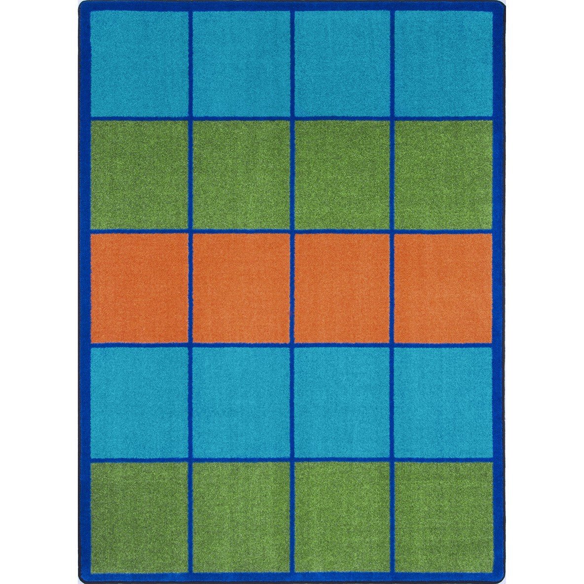 Squares to Spare Kid Essentials Collection Area Rug for Classrooms and Schools Libraries by Joy Carpets - SchoolOutlet