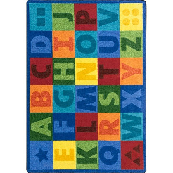 Colorful Learning Kid Essentials Collection Area Rug for Classrooms and Schools Libraries by Joy Carpets - SchoolOutlet