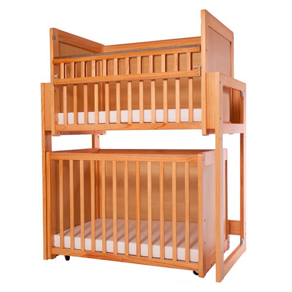 L.A. Baby Modular Crib System - Double Crib - Solid End Panels - SchoolOutlet
