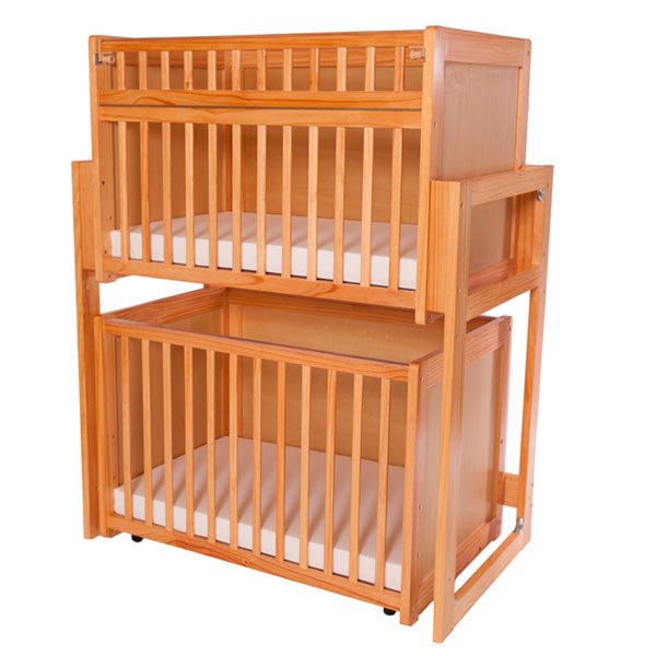 L.A. Baby Modular Crib System - Double Crib - Solid End Panels - SchoolOutlet