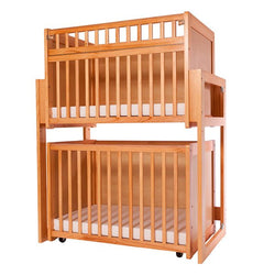 L.A. Baby Modular Crib System - Double Crib - Solid End Panels