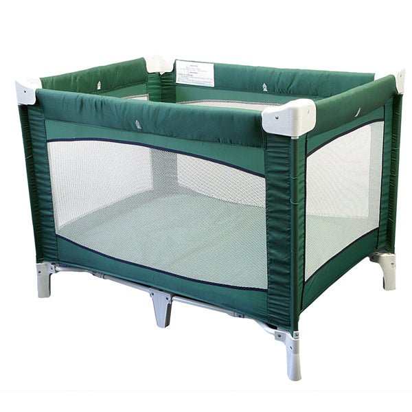 L.A. Baby Commercial Crib Yard / Play Yard in Green - 43.5"L x 30.5"W x 32"H (LAB-PY-87-LFGN) - SchoolOutlet