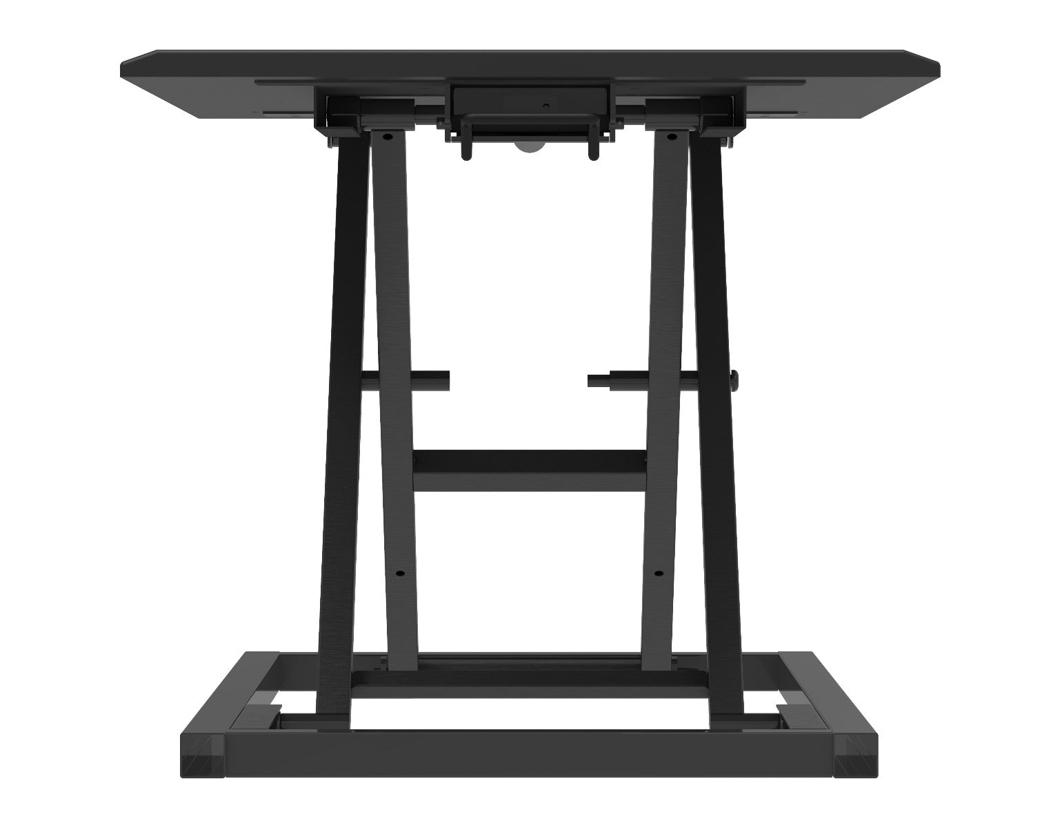Luxor CVTR32-BK Pneumatic Standing Desk Converter - Black (LUX-CVTR32-BK) - SchoolOutlet