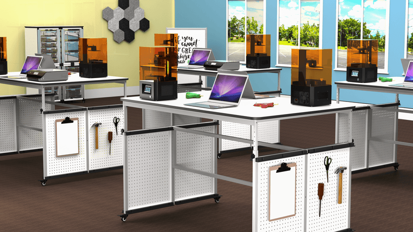 Luxor Modular Makerspace and Science Lab Table (LUX-DTTB001) - SchoolOutlet
