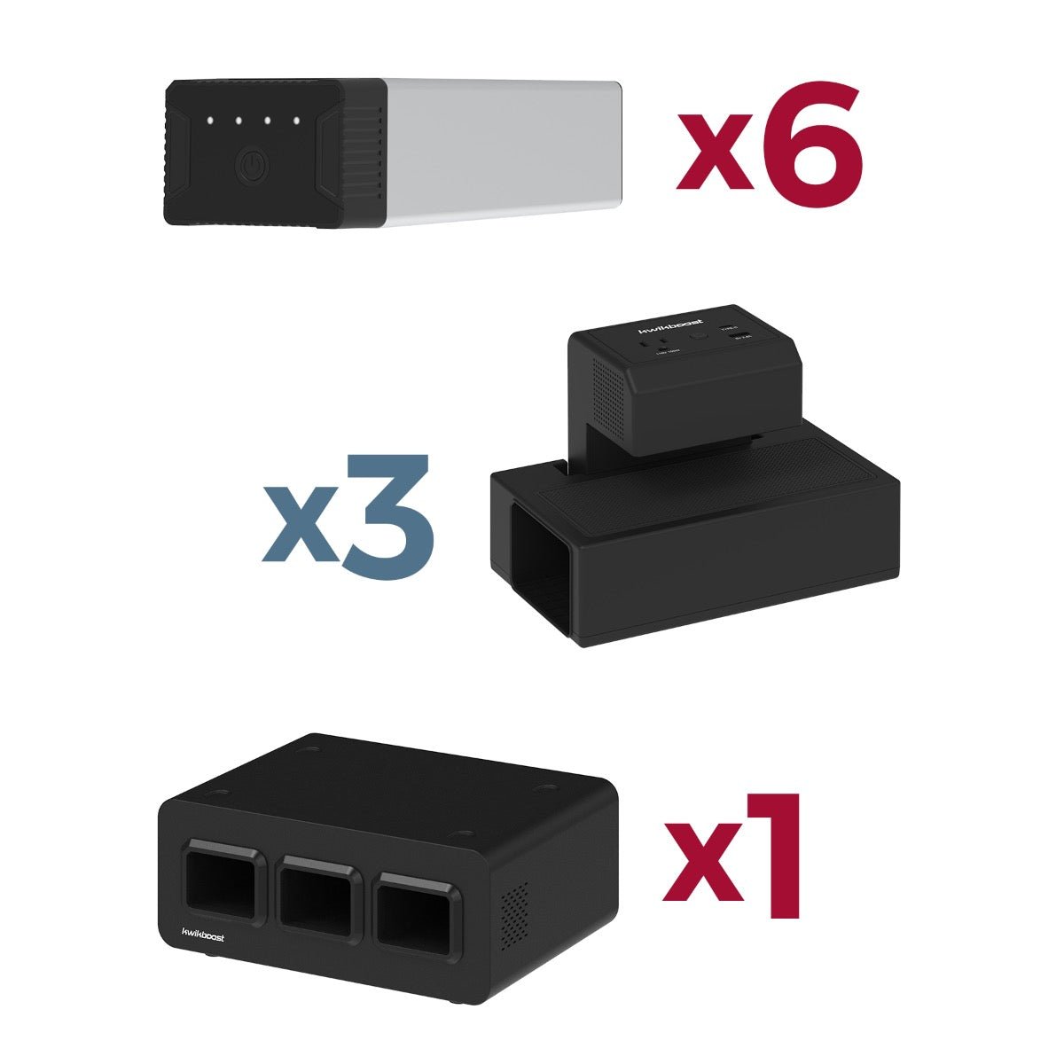 Luxor KBEP-6B3C3 Medium Use Bundle - KwikBoost EdgePower Desktop Charging Station System  (KBEP-6B3C3) - SchoolOutlet