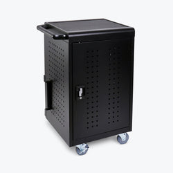 30-Bay Charging Cart, Black for Chromebook, Tablets, IPads, Laptops (less than 1" inch thick) (Luxor LUX-LLTM30-B)