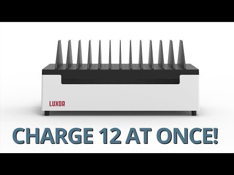 Luxor LOTT12 12-Port Charging Station for Laptops, Tablets, and Mobile Devices - SchoolOutlet