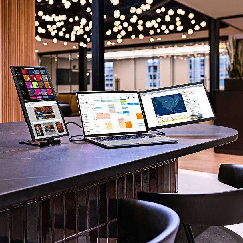 Luxor SideTrak Swivel Pro HD Triple 13.3" Attachable Portable Monitor (Luxor LUX-LTTL132) - SchoolOutlet