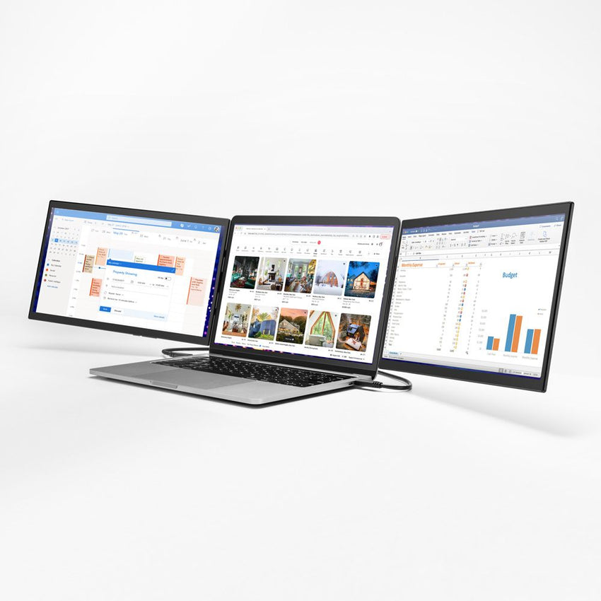 Luxor SideTrak Swivel Pro HD Triple 13.3" Attachable Portable Monitor (Luxor LUX-LTTL132) - SchoolOutlet