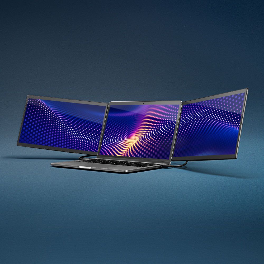 Luxor SideTrak Swivel Pro HD Triple 13.3" Attachable Portable Monitor (Luxor LUX-LTTL132) - SchoolOutlet