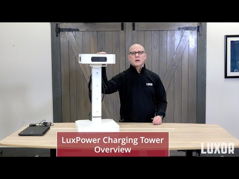 Luxor LuxPower Mobile AC and USB Charging Tower (Luxor LUX-LUXPWR-WH) - SchoolOutlet