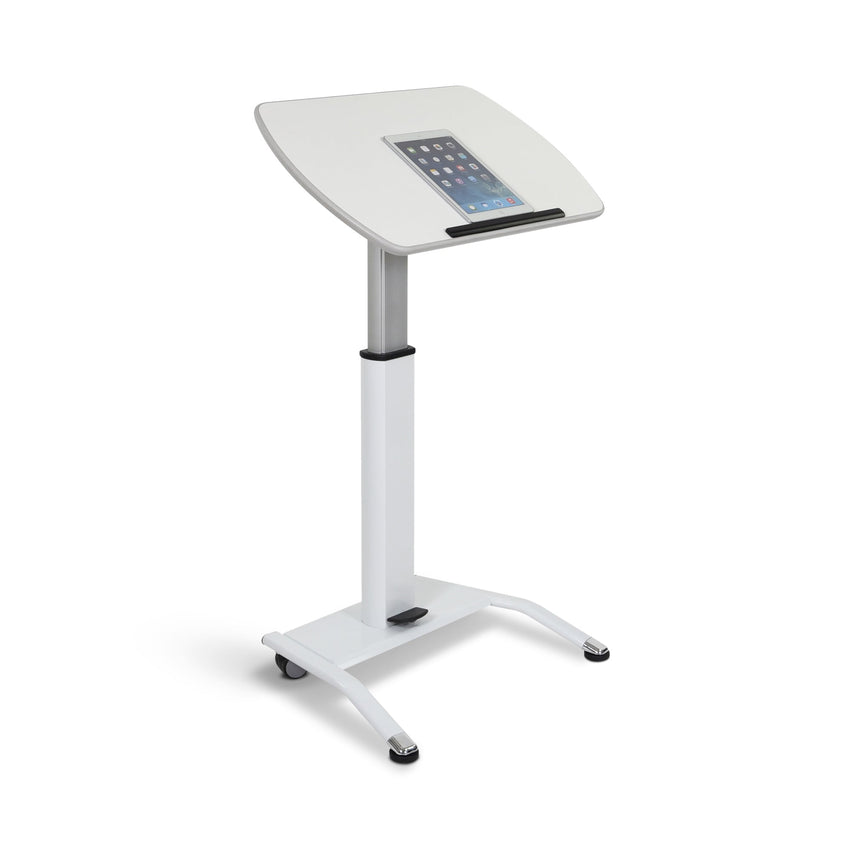 Luxor LX-PNADJ-WH Pneumatic Height Adjustable Lectern (Luxor LX-PNADJ-WH) - SchoolOutlet