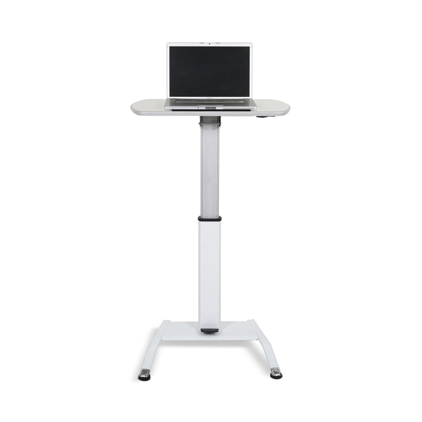 Luxor LX-PNADJ-WH Pneumatic Height Adjustable Lectern (Luxor LX-PNADJ-WH) - SchoolOutlet