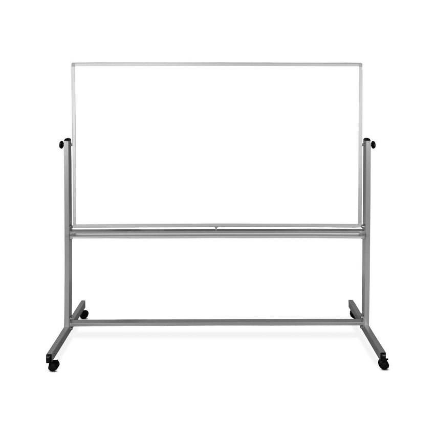 72"W x 40"H Mobile Whiteboard - Double-sided Magnetic dry erase markerboard - Luxor MB7240WW - SchoolOutlet