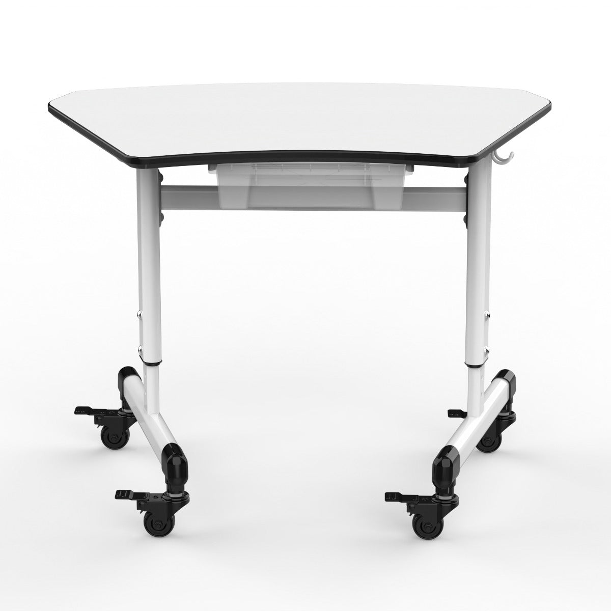 Luxor MBS-DESK - Height-Adjustable Trapezoid Student Desk with Drawer 29" W x 19" D x 29.75" H (LUX-MBS-DESK) - SchoolOutlet