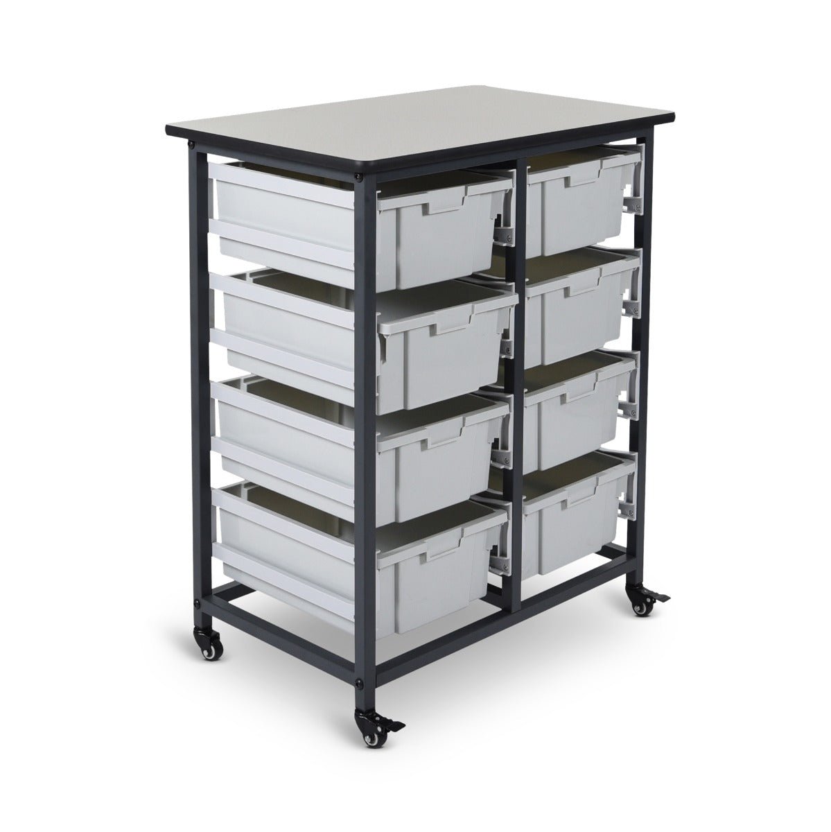 Luxor Mobile Bin Storage Unit (LUX-MBS-DR-8L) - SchoolOutlet