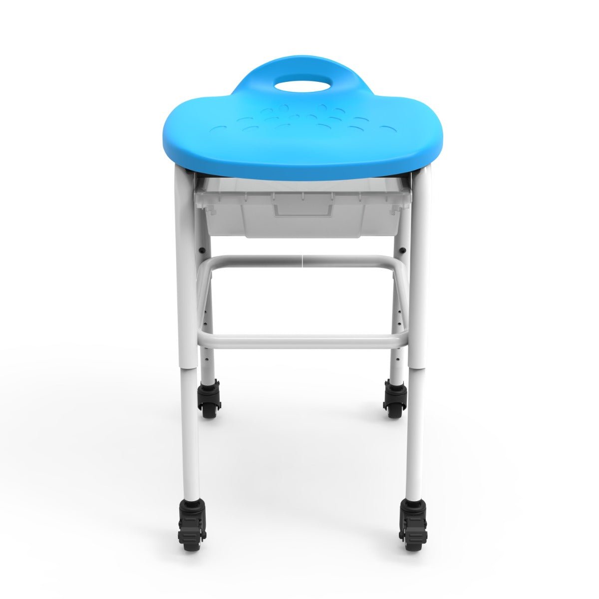 Luxor MBS-STOOL-2 - Adjustable-Height Stackable Classroom Stool with Wheels and Storage (LUX-MBS-STOOL-2) - SchoolOutlet