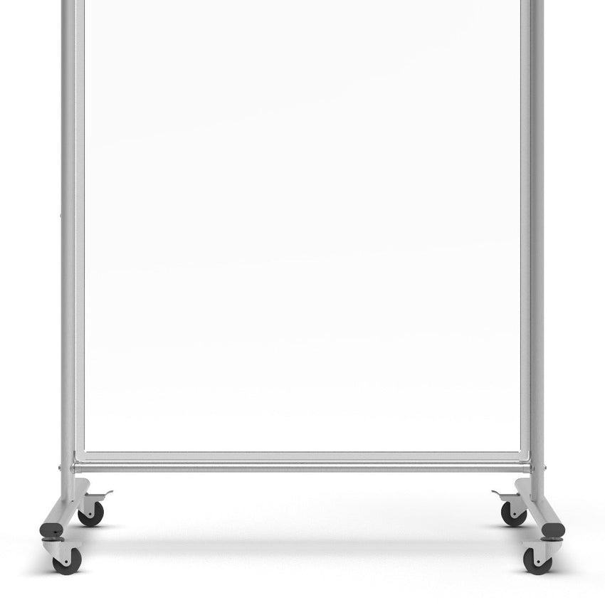 40"W x 72"H Mobile Whiteboard - Double-sided Room Divider Magnetic dry erase markerboard - Luxor MD4072W - SchoolOutlet