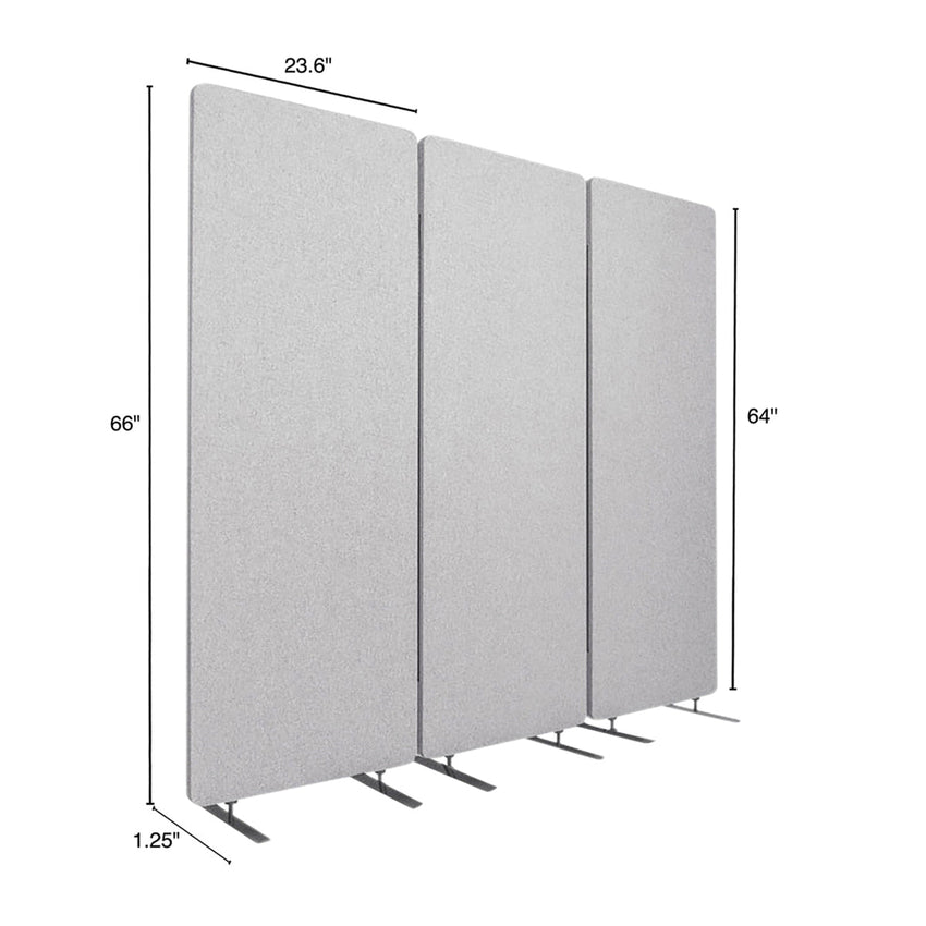 Luxor RCLM7266Z RECLAIM Acoustic Room Dividers - 3 Pack - 72"W x 64"H(LUX-RCLM7266Z) - SchoolOutlet