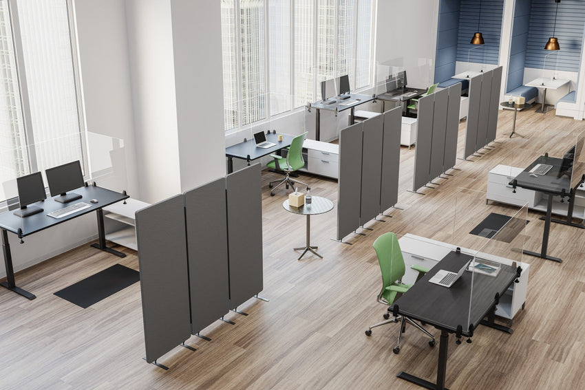 Luxor RCLM7266Z RECLAIM Acoustic Room Dividers - 3 Pack - 72"W x 64"H(LUX-RCLM7266Z) - SchoolOutlet