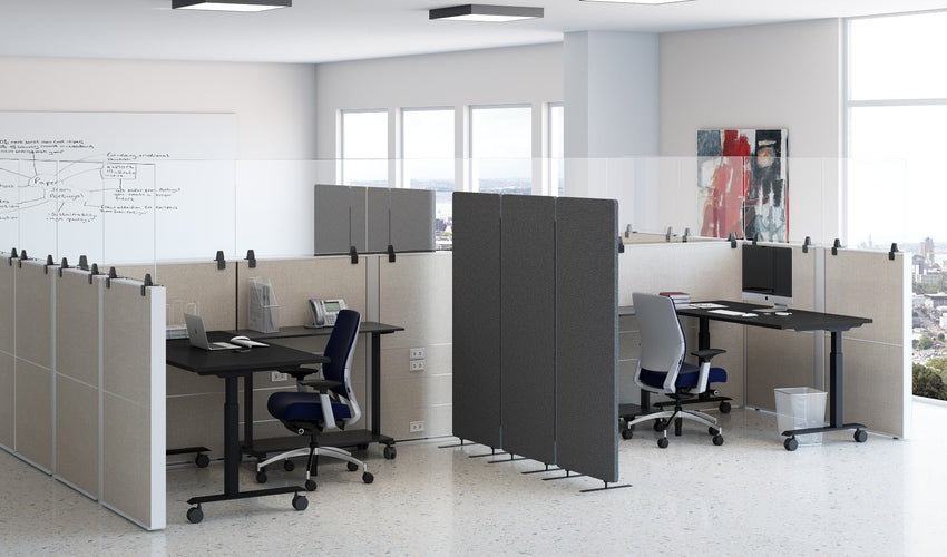 Luxor RCLM7266Z RECLAIM Acoustic Room Dividers - 3 Pack - 72"W x 64"H(LUX-RCLM7266Z) - SchoolOutlet