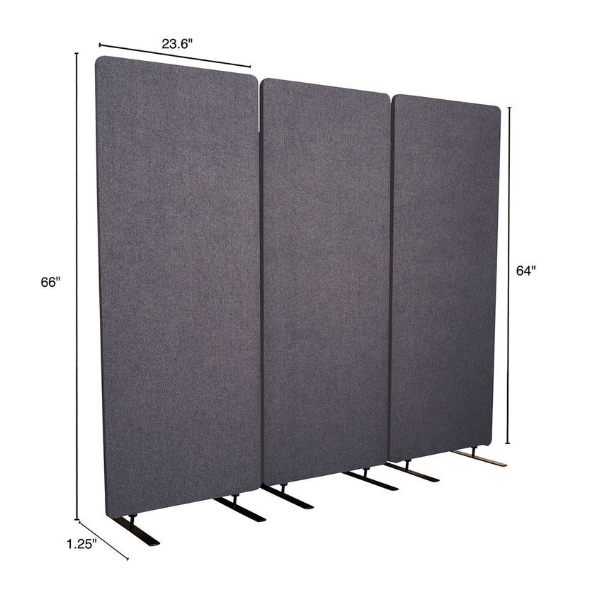 Luxor RCLM7266Z RECLAIM Acoustic Room Dividers - 3 Pack - 72"W x 64"H(LUX-RCLM7266Z) - SchoolOutlet