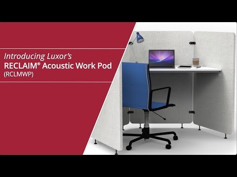 Luxor RCLMWP3 RECLAIM Acoustic Work Pod - 3-Panel - 73"W x 54.5"H (LUX-RCLMWP3) - SchoolOutlet