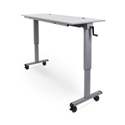 Luxor STAND-NESTC-60 - 60" Adjustable Flip Top Table, Crank Handle(LUX-STAND-NESTC-60)
