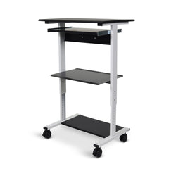 Luxor Mobile 3 Shelf Adjustable Stand Up Workstation (LUX-STAND-WS30)