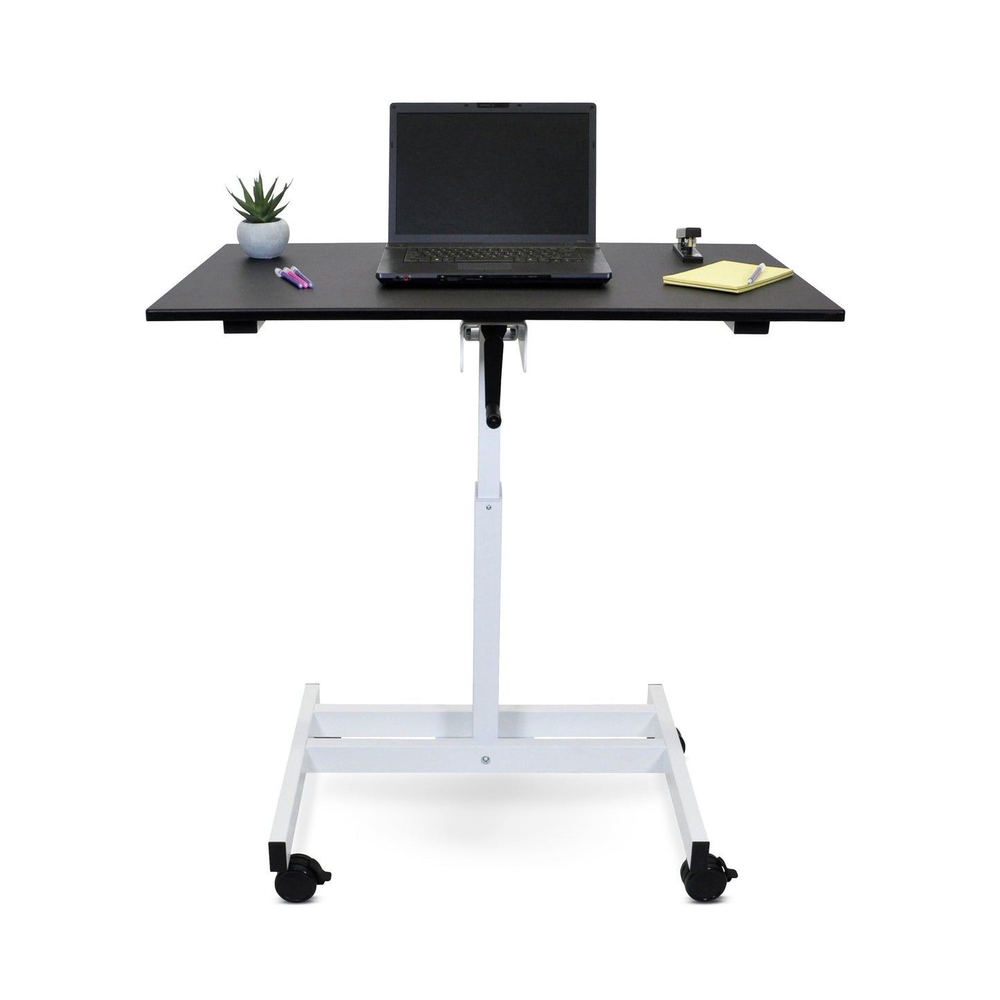 Luxor STANDUP-SC40-WB - 40" Single Column Crank Stand Up Desk(LUX-STANDUP-SC40-WB) - SchoolOutlet