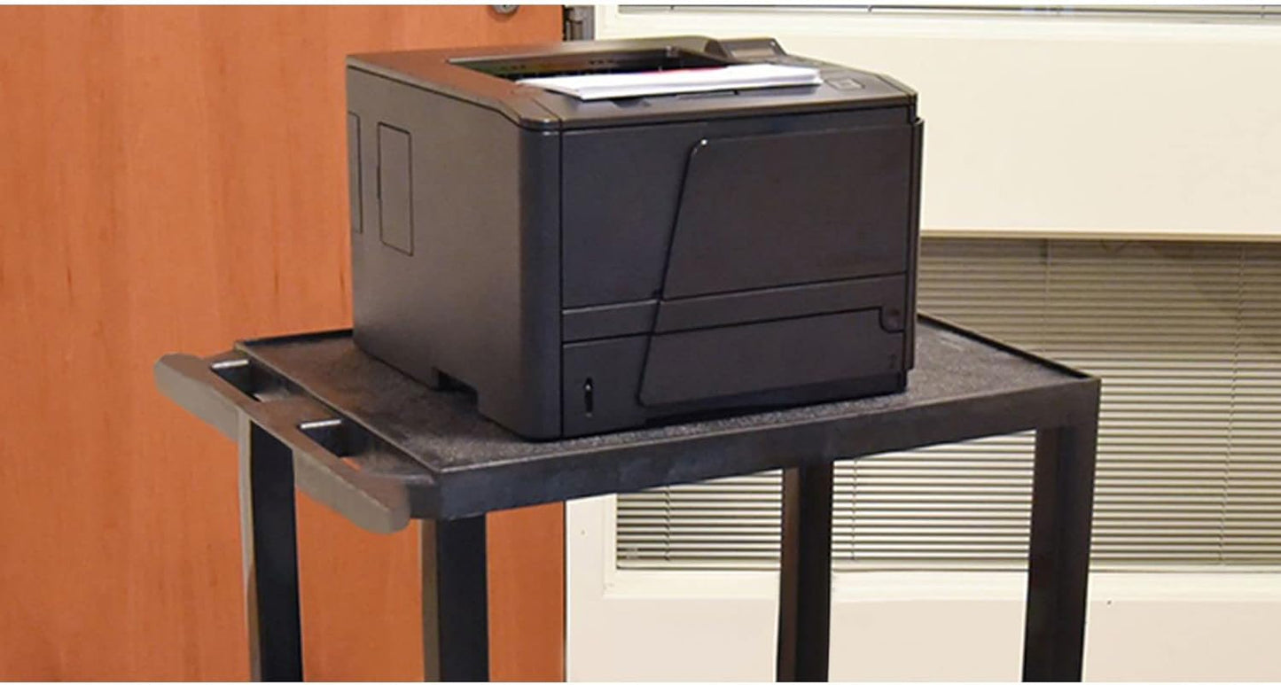 Luxor STC22-B Multipurpose Utility Cart with 2 Shelf - Black - SchoolOutlet