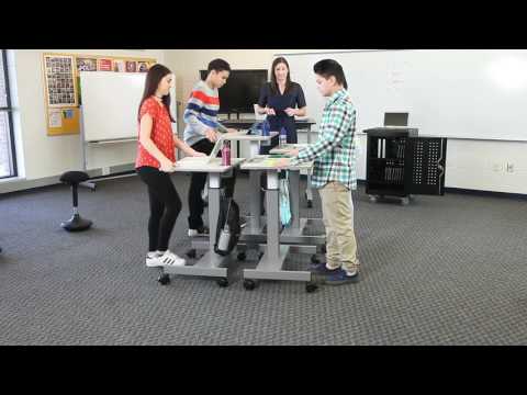 Luxor STUDENT-M - Student Desk - Manual Adjustable Desk (LUX-STUDENT-M) - SchoolOutlet