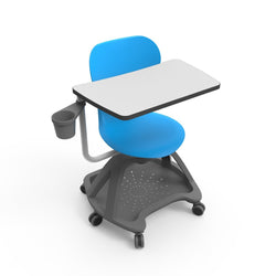 Mobile Tablet Arm Student Desk and Chair by Luxor for Schools and Classroom