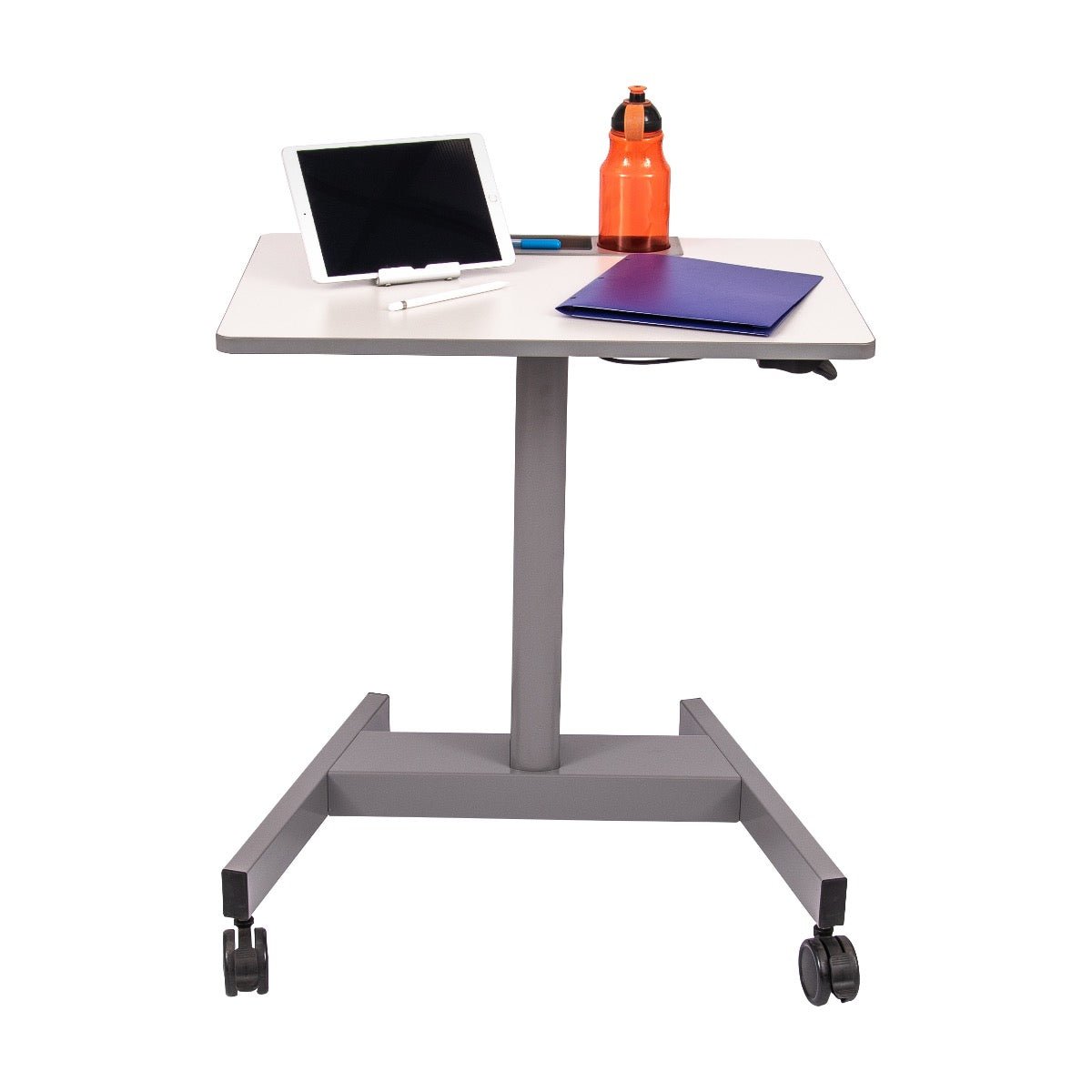 Luxor STUDENT-P - Student Desk - Pneumatic Adjustable Height Sit/StandDesk (LUX-STUDENT-P) - SchoolOutlet