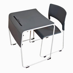 Luxor STUDENT-STK4PK - Lightweight Stackable Student Desk and Chair - 4 Pack (LUX-STUDENT-STK4PK)