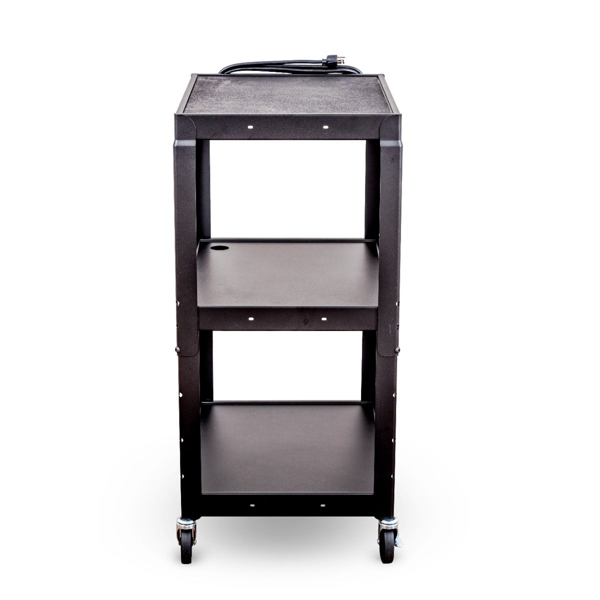 Luxor UCMT1 42" Adjustable-Height Steel Utility Cart - 3 shelves - SchoolOutlet