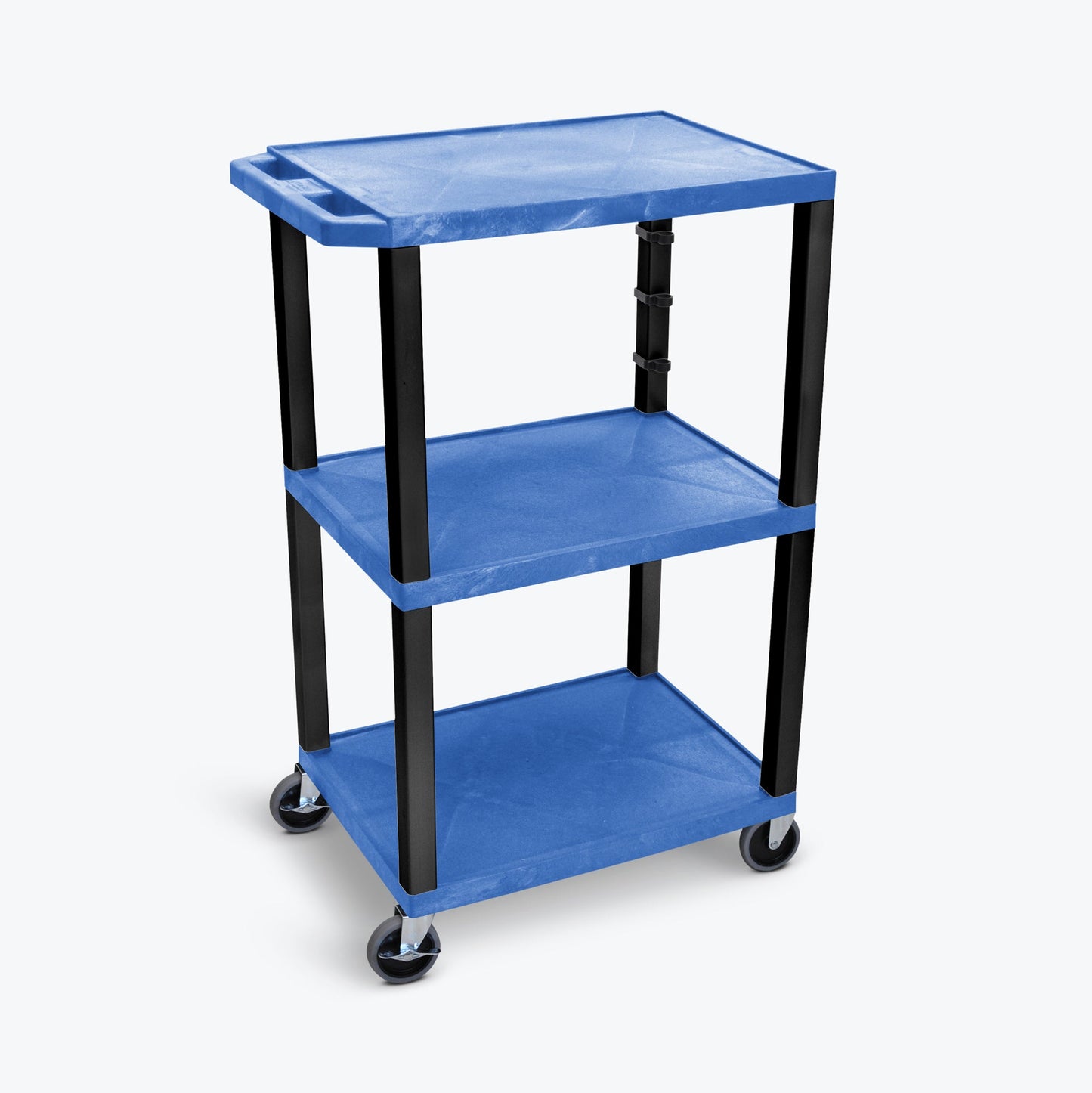 Luxor UCPL1 42"H 3-Shelf Multipurpose Utility Cart - SchoolOutlet