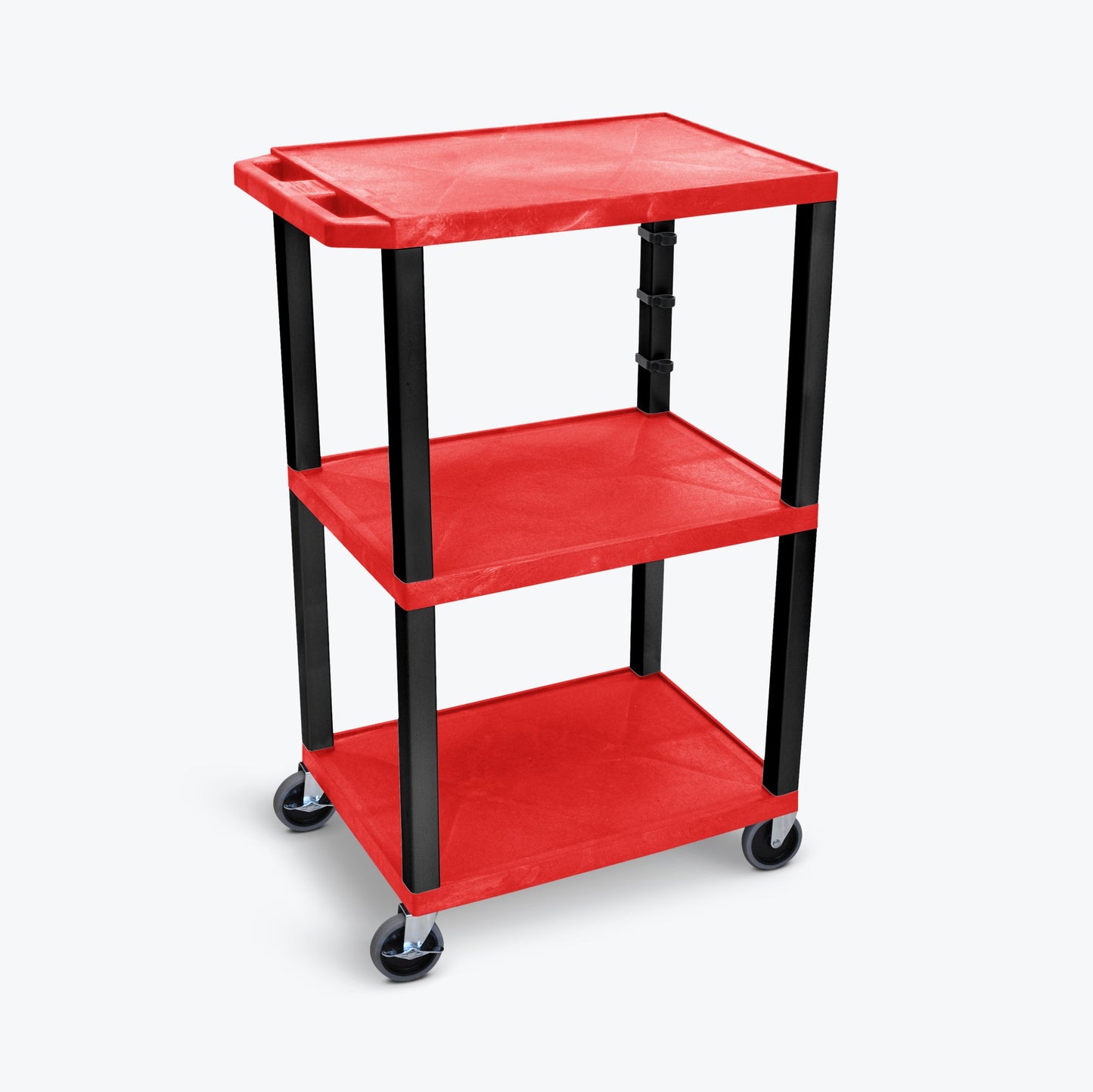 Luxor UCPL1 42"H 3-Shelf Multipurpose Utility Cart - SchoolOutlet