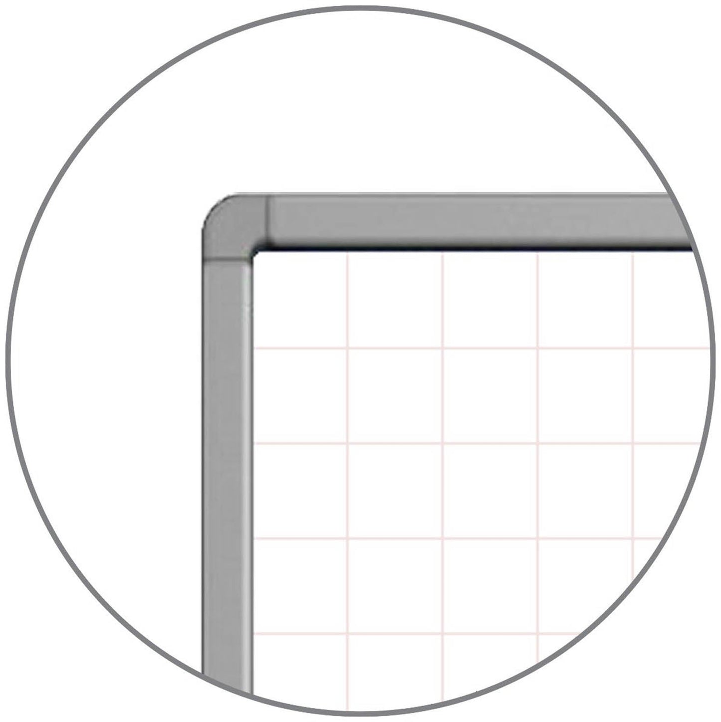 Fuerza Wall-Mounted Magnetic Ghost Grid Whiteboard 48"W x 36"H (FZA-478356-LX) - SchoolOutlet