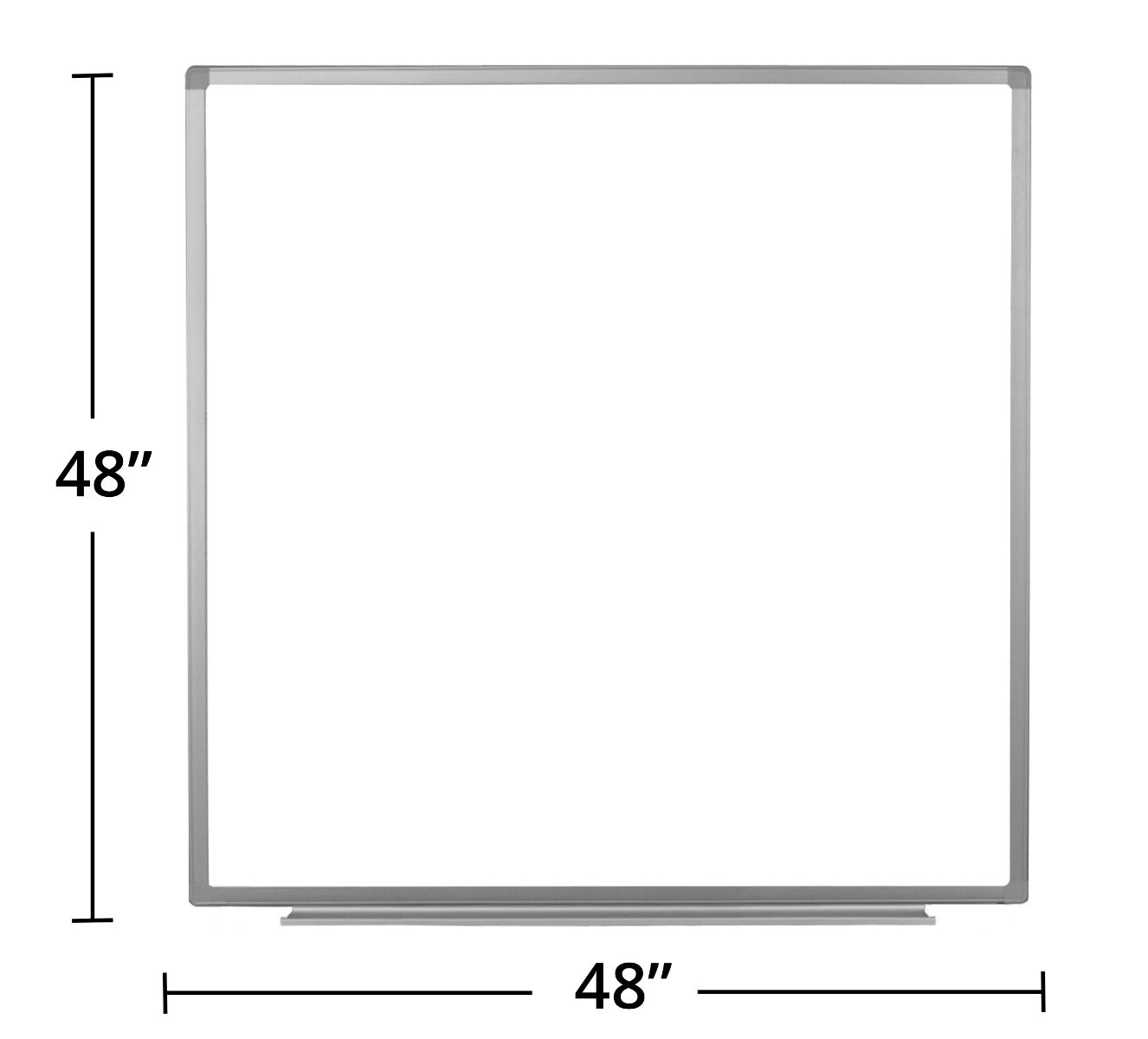 Luxor Wall-Mounted Magnetic Whiteboard 48 x 48 (LUX-WB4848W) - SchoolOutlet