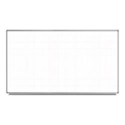 Luxor Wall-Mounted Magnetic Ghost Grid Whiteboard 72" x 40"  (LUX-WB7240LB)